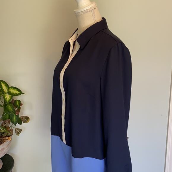 Stunning Talbots Color Block Blouse Size Medium - Picture 2 of 6